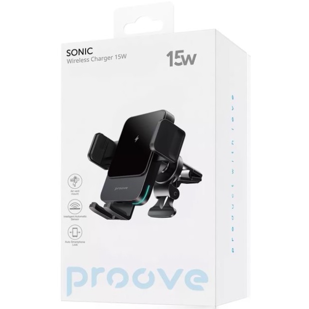 Автотримач Proove Triple Clamp 15W (Чорний) WHTC15010001