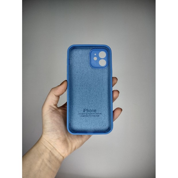 Силіконовий чохол Original RoundCam Case для Apple iPhone 12 (12) Королівський синій.