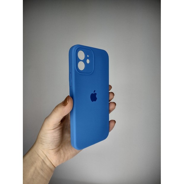 Силіконовий чохол Original RoundCam Case для Apple iPhone 12 (12) Королівський синій.