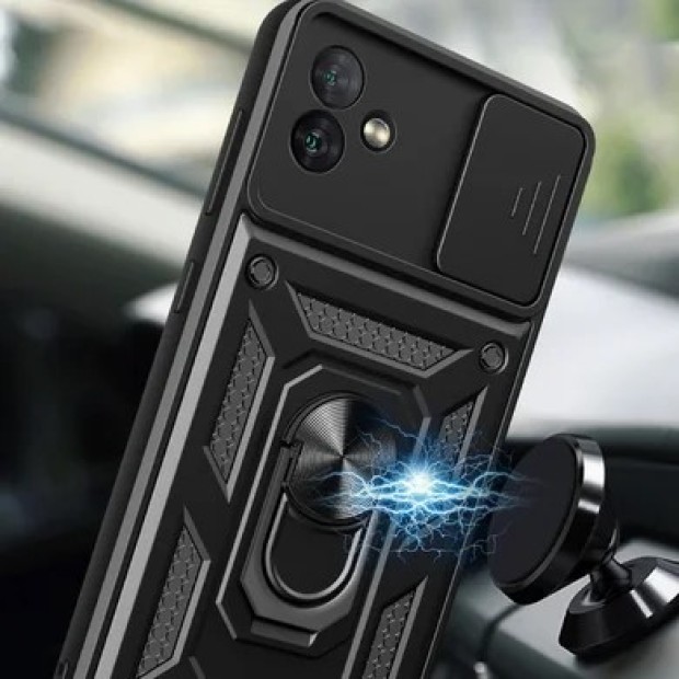 Чохол-книжка Ring Serge Armor Case Samsung Galaxy A06 (ShutCam) (Чорний)