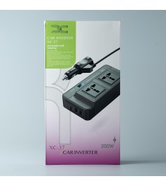Автомобільний інвертор DC XC-37 200W (2EU  /  2USB  /  PD) (Чорний) D