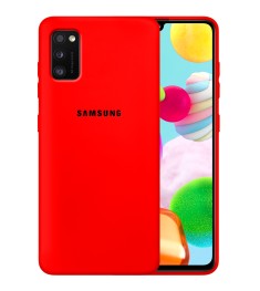 Оригінальний силіконовий чохол 360 Logo для Samsung Galaxy A41 (2020) (Червоний)..