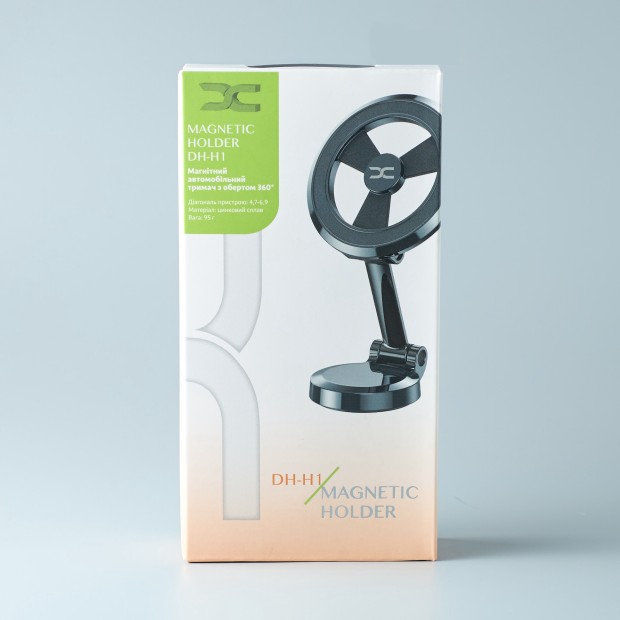 Автодержатель DC DH-H1 Magnetic поворотный 360° (Чёрный) D