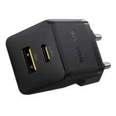 СЗУ-адаптер Baseus Palm 20W PD (1Type-C/1USB) (Чёрный) P10111608113-00