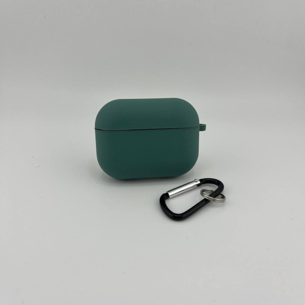 Чохол для навушників Full Silicone Case with Microfiber Apple AirPods Pro 2 (66) Малахіт