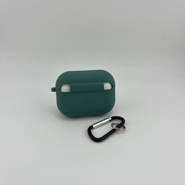 Чохол для навушників Full Silicone Case with Microfiber Apple AirPods Pro 2 (66) Малахіт