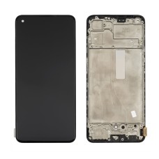 Дисплей для Oppo A74 (4G) з чорним тачскрином та корпусною рамкою IPS
