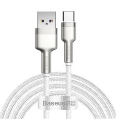 USB-кабель Baseus Cafule Metal Data 66W (2m) (Type-C) (Білий) CAKF000202