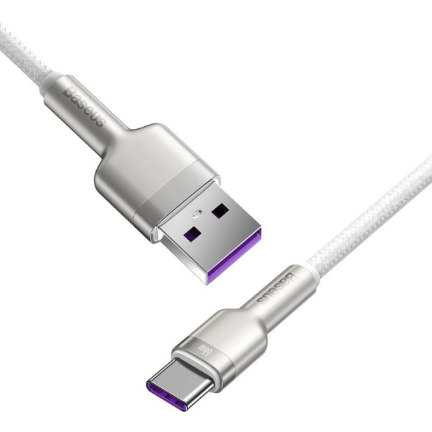 USB-кабель Baseus Cafule Metal Data 66W (2m) (Type-C) (Белый) CAKF000202