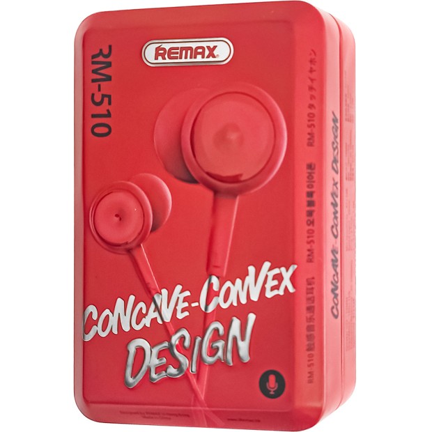 Провідні вакуумні навушники-гарнітура Remax RM-510 (Червоний)