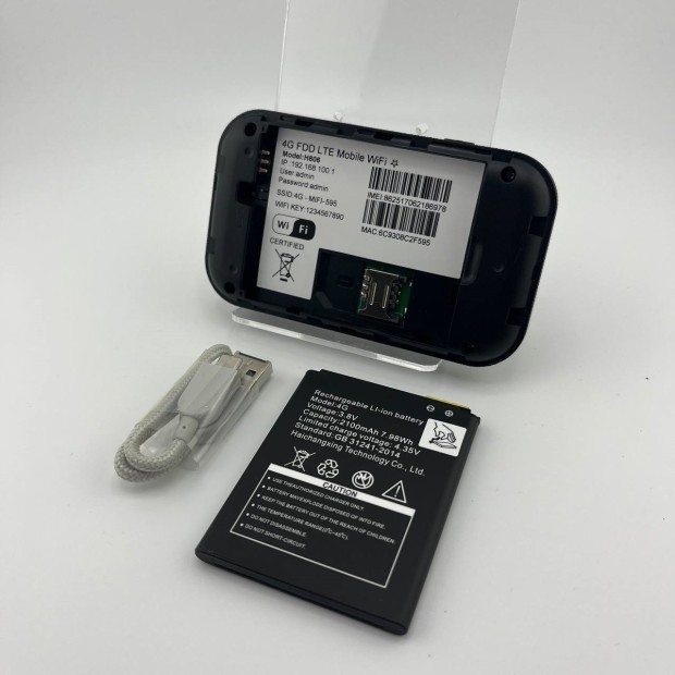 Бездротовий Wi-Fi-модем H5577R 4G LTE акумуляторний з маршрутизатором 150Mbps 2100mAh (Чорний)