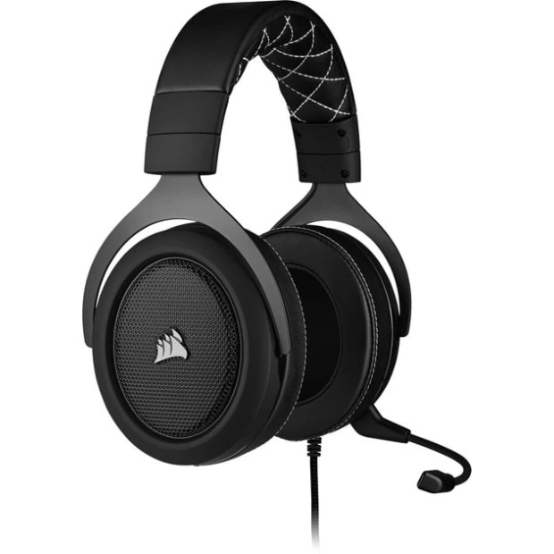 Провідні накладні ігрові навушники-гарнітура Corsair HS60 Pro Surround Carbon (Чорний)(Grade A) DL