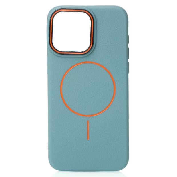 Накладка Beats Leather Textured MagSafe Apple iPhone 14 (Wave Blue)