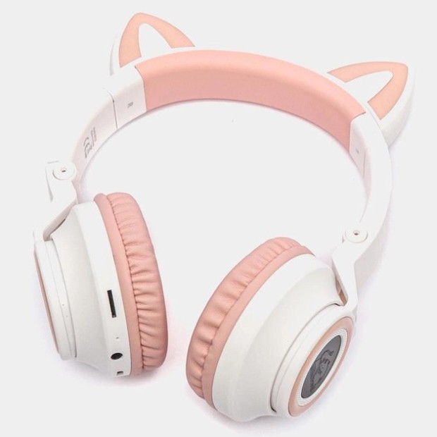 Беспроводные накладные наушники-гарнитура Borofone BO18 Cat Ear (Белый) Беспроводные накладные наушники-гарнитура Borofone BO18 Cat Ear (Белый)