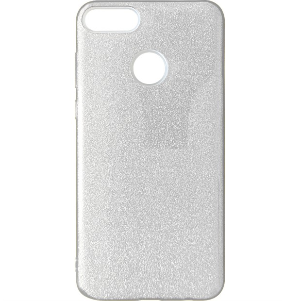 Силикон Glitter Huawei Y9 (2018) (Серебряный)