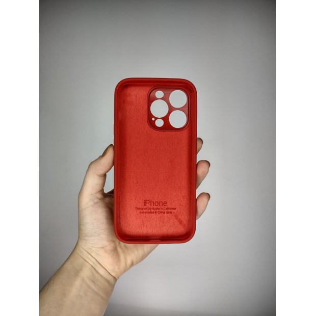 Силіконовий оригінальний чохол RoundCam для Apple iPhone 14 Pro (Паприка)