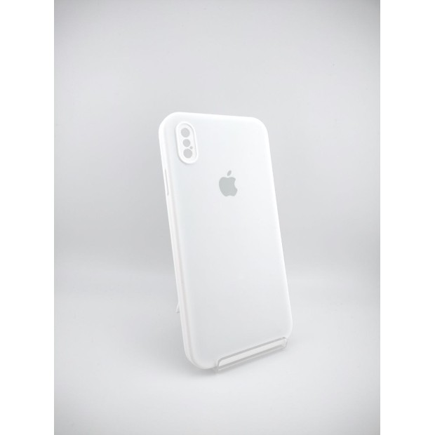 Оригінальний силіконовий чохол Square RoundCam для Apple iPhone XS Max (06) Білого кольору.