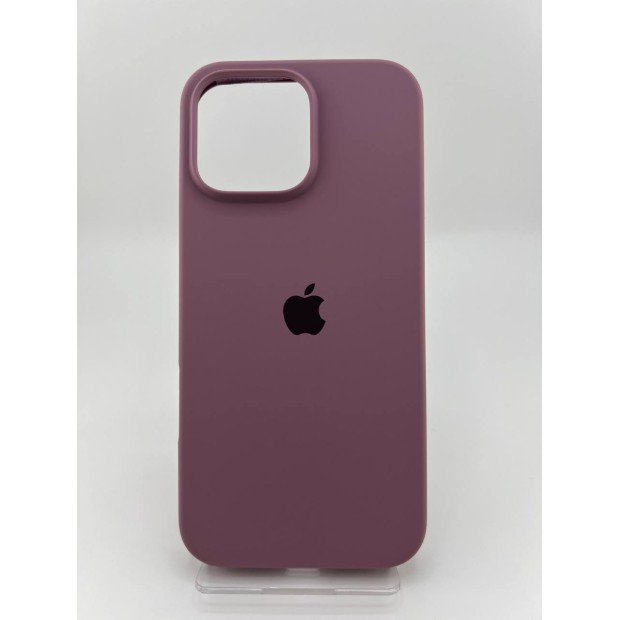 Силіконовий оригінальний круглий чохол Apple iPhone 16 Pro Max (01) Bilberry (Знижка) (Категорія 1)