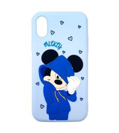 Силікон Disney Mickey Apple iPhone XR (Світло-блакитний)
