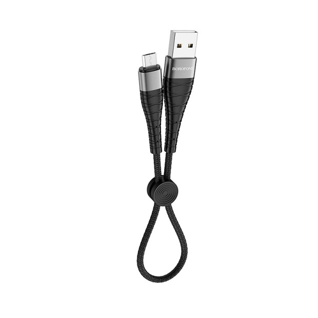 USB-кабель Borofone Munificent BX32 2.4A (0.25m) (MicroUSB) (Чёрный)