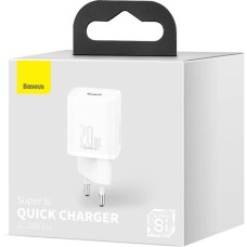 СЗУ-адаптер Baseus Super Si Quick Charger 20W PD QC EU Type-C (Белый) CCSUP-B02
