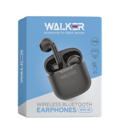 Беспроводные наушники-гарнитура вакуумные Walker WTS-33 (Black)