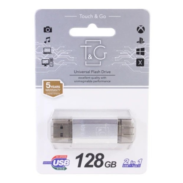 USB3.0 + Type-C флеш-накопитель Touch & Go 009 Star 128Gb