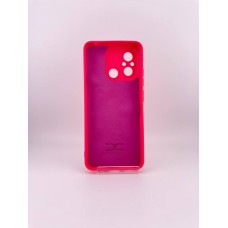 Силікон оригінальний Xiaomi Redmi 12C  /  11A (з захисною шторкою камери) (малиновий)