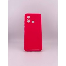 Силікон оригінальний Xiaomi Redmi 12C  /  11A (з захисною шторкою камери) (малиновий)