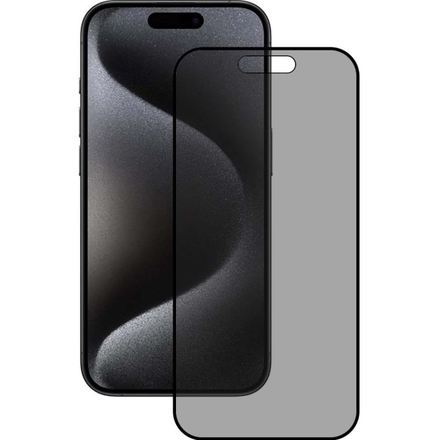 Защитное стекло 5D Privacy HD Apple iPhone 15 Pro Black