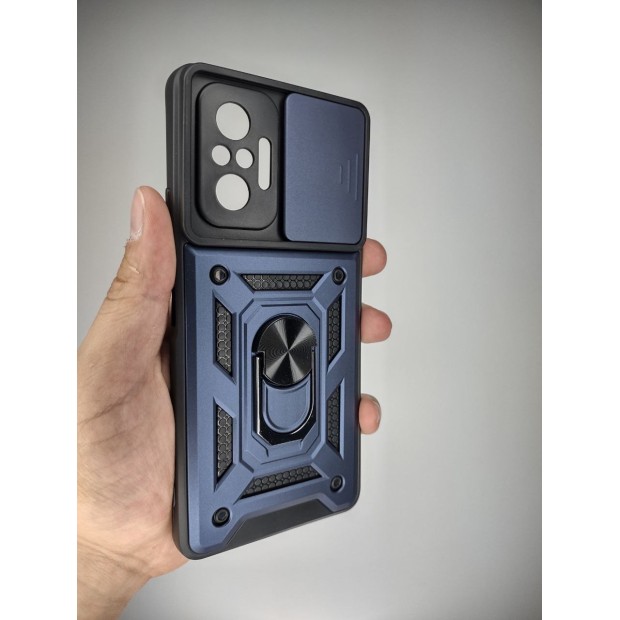 Чохол-бронь Ring Serge Armor для Xiaomi Redmi Note 10 Pro  /  Note 10 Pro Max (ShutCam) (Синій)