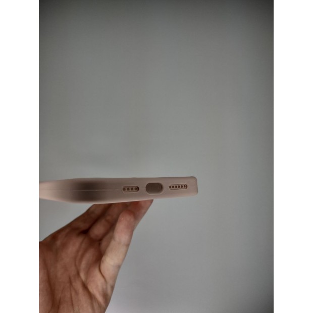 Силіконовий оригінальний круглий чохол для Apple iPhone 14 Pro Max (08) Рожевий пісок