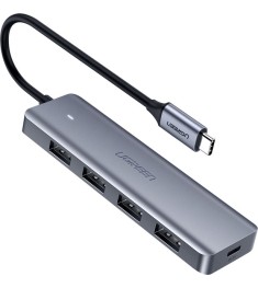 Перехідник UGREEN CM219 4в1 (Type-C на 4USB3.0) (Космічний сірий)