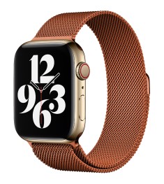 Ремешок Milanese Loop Apple Watch 38 / 40 mm (Dark Orange)