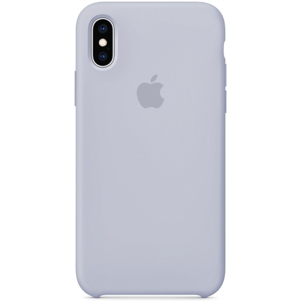 Силіконовий оригінальний чохол Apple для iPhone XS Max (34) Лавандово-сірий