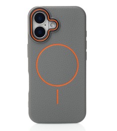 Чохол Beats текстурований зі шкіри MagSafe для Apple iPhone 16 (кам'яний сірий)