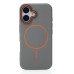 Чохол Beats текстурований зі шкіри MagSafe для Apple iPhone 16 (кам'яний сірий)