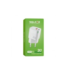 СЗУ-адаптер Walker WH-42 20W (1USB/1Type-C) (Белый)