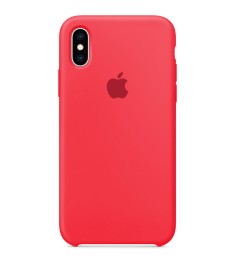 Силіконовий оригінальний чохол Apple для iPhone X  /  XS (44) Червона Малина