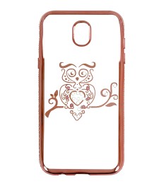 Силіконовий кейс Kingxbar Diamond для Samsung J5 (2017) J530 (Сова, Рожевий)