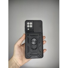 Чохол-броня Ring Serge Armor Case для Samsung Galaxy A22 4G  /  M32 (ShutCam) (Чорний)