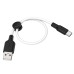 USB-кабель Hoco Silicone X21 Plus 25см (Type-C) (Білий)