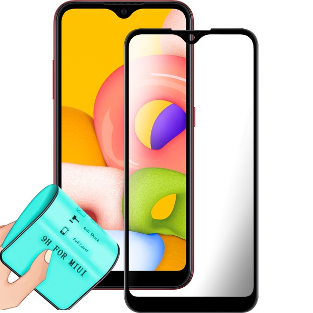 Защитное стекло 5D Ceramic Samsung Galaxy A01 (2019) Black