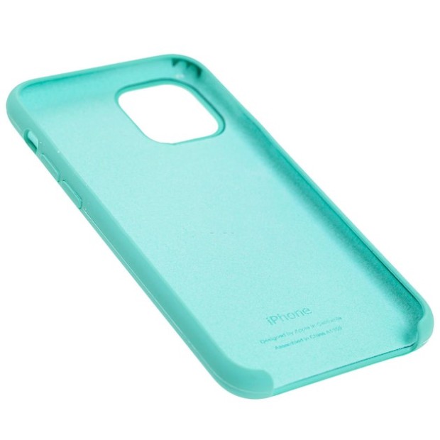 Силіконовий оригінальний чохол круглої форми для Apple iPhone 13 / 14 (23), морський синій.