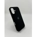 Оригінальний силіконовий чохол округлої форми для Apple iPhone 16 (07) Чорний