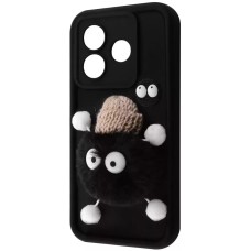 Чохол Pretty Things Case для Xiaomi Redmi 13 4G  /  Poco M6 4G (Чорний / Пухнастий Чорний)