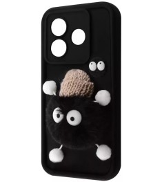 Чохол Pretty Things Case для Xiaomi Redmi 13 4G  /  Poco M6 4G (Чорний / Пухнаст..