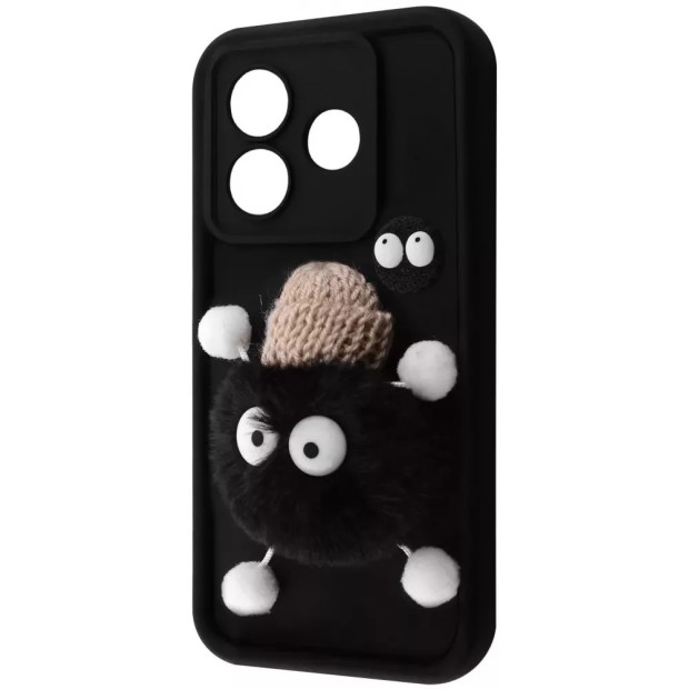 Чохол Pretty Things Case для Xiaomi Redmi 13 4G  /  Poco M6 4G (Чорний / Пухнастий Чорний)