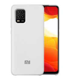 Силіконовий оригінальний чохол Logo Xiaomi Mi 10 Lite (Білий)