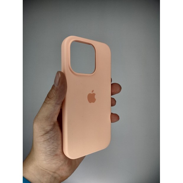 Оригінальний силіконовий чохол-кейс Apple для iPhone 15 Pro (59) Грейпфрут
